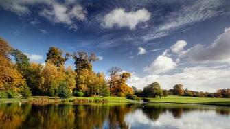 Wallpaper Nature Wood Trees Landscape Lake Sky 4k
