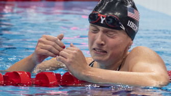 Watch Access Hollywood Highlight Katie Ledecky Get Emotional