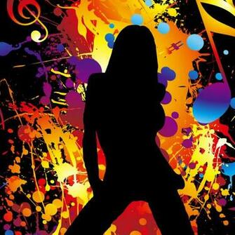 Music People Silhouettes iPad Wallpaper Background HD