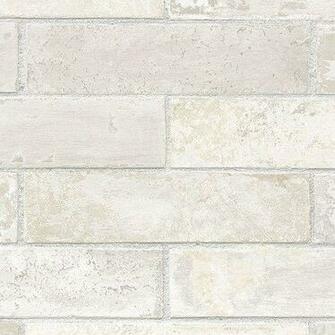 Stacked Brick Wall Wallpaper Vinyl Prepasted Washable Faux Ston