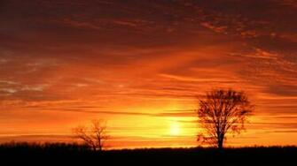 Autumn Sunset HD Wallpaper