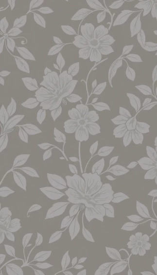 Grey Floral Wallpaper