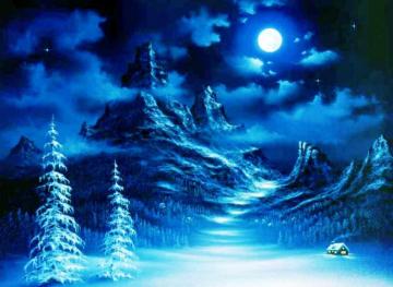 Winter Moon Wallpaper On