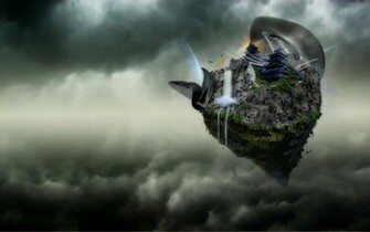 Nickname Fantasy Sky World HD Wallpaper Digital Art Resolotion