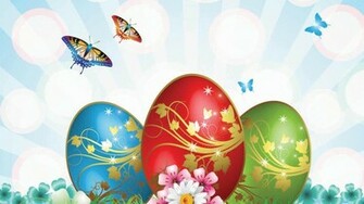 Easter Eggs Wallpaper Happy Egg Sunday