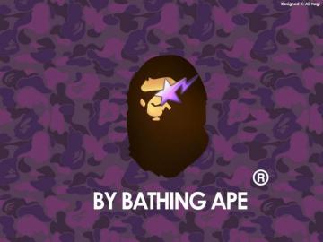 Purple Bape Camo Wallpaper Shark
