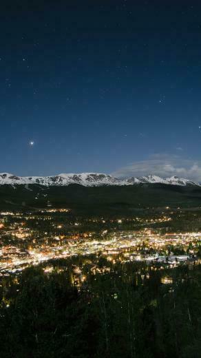 Wallpaper Night City Top Mountains