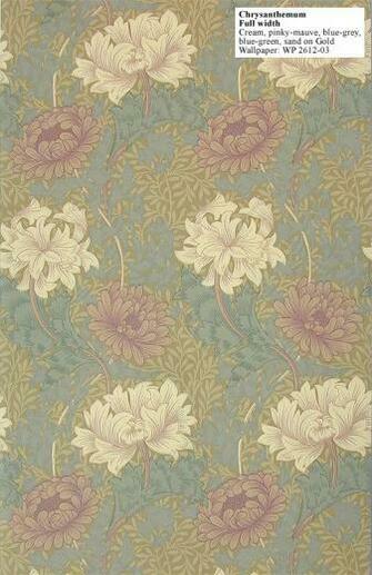 Wallpaper Chrysanthemum William Morris Style
