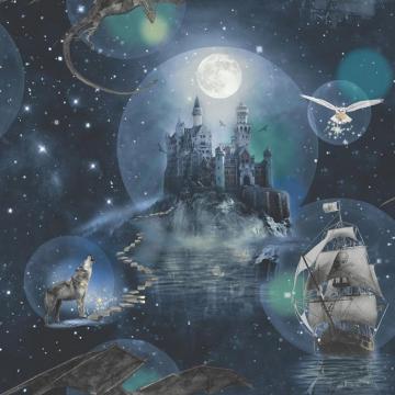 Buy Blue Magical Kingdom Wallpaper Harry Potter Inspired Style