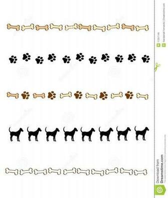 Paw Prints Border Divider Royalty Stock Image Image