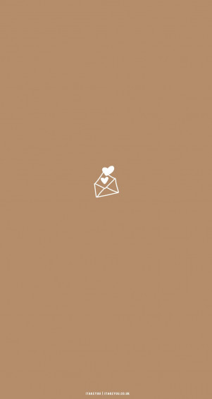 Cute Brown Aesthetic Wallpaper For Phone Love Letter