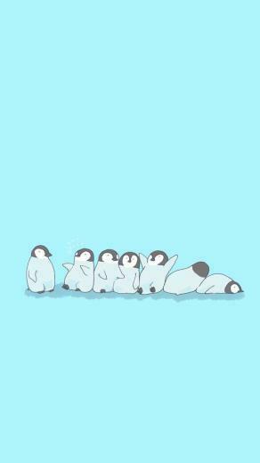 Animated Penguin iPhone Wallpaper 3d