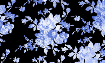 Clipart Blue Floral Watercolor Background