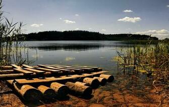 Wallpaper Lake Shore The Raft Image For Desktop Section