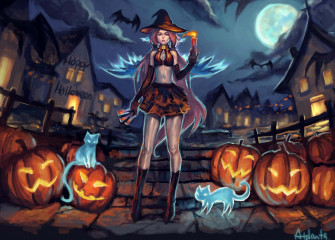 Halloween Anime Girl Wallpaper