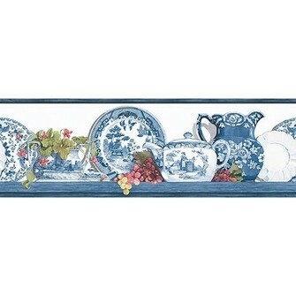 Blue Mountain Willow Wallpaper Border Walmart