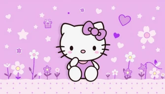 Purple Hello Kitty Wallpaper