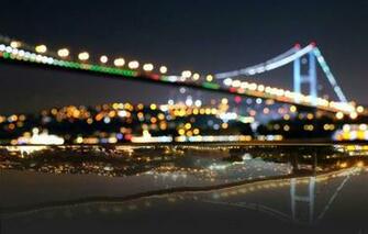 Wallpaper Sea Bridge Strait Istanbul Turkey Bokeh The