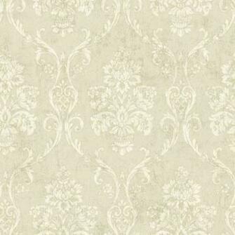 Study Om91902 Taupe Damask Domenico Raymond Waites Wallpaper