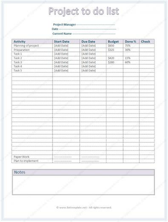 Project To Do List Template Pc Android iPhone And iPad Wallpaper