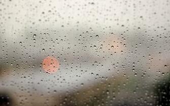 Glass Window Rain Storm Drops Lights Water Wallpaper Background