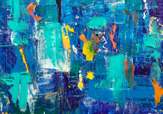 Blue Painting Wallpaper