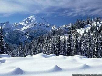 Snow On Hills HD Wallpaper