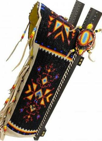 Black Background Beaded Cradleboard By Kevin Fast Horse Sr