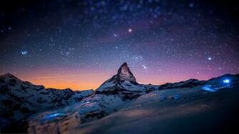 Mountain Night Wallpaper Image