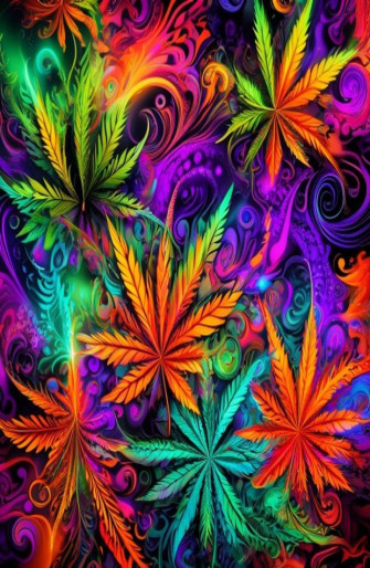 Psychedelic Weed Wallpaper
