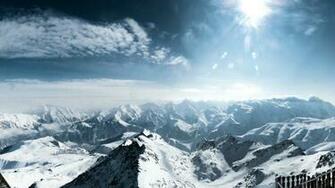 Mountains Landscapes Nature Snow Sunlight French Alps Wallpaper