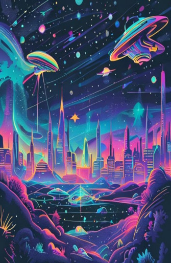 Retro Sci Fi Wallpaper