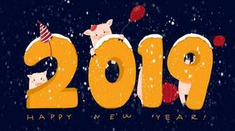 Happy Chinese New Year Of Earth Pig HD Wallpaper