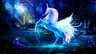 Sparkling Crystal Unicorn Wallpaper Fantasy