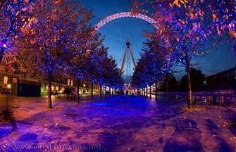 Christmas London Eye Wallpaper
