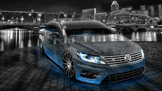 Volkswagen Passat Cc Tuning Gold Car HD Wallpaper Walls