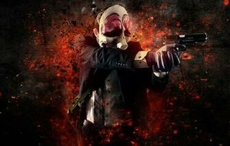 Wallpaper Gun Background Weapon Money Mask Payday The Heist