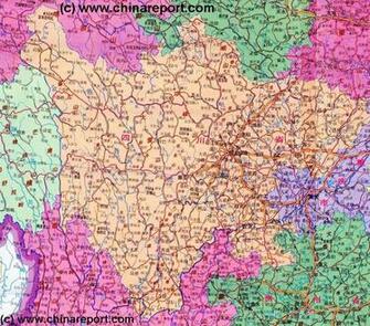 Image Sichuan Province China Map