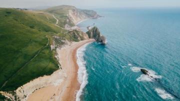 Beach Ocean Top Coast Hills Wallpaper