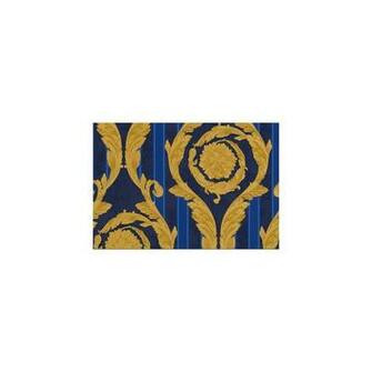 Barocco Stripes Navy Gold Wallpaper