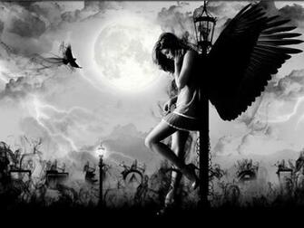 Sad Angel Dark Wallpaper