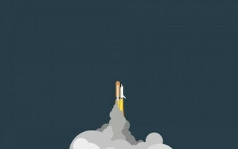 Wallpaper Minimalistic Space Shuttle Launch Vector Bullsh Ft Oh My