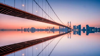 City Bridge Yangtze River Wallpaper iPhone Phone 4k 240f