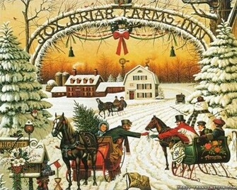 Vintage Victorian Christmas Wallpaper