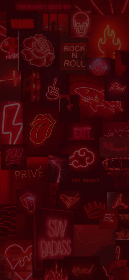 Neon Red Aesthetic Wallpaper HD For iPhone