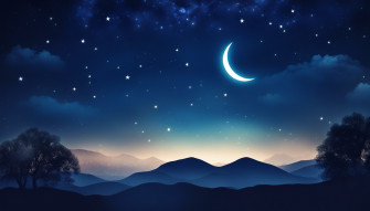 Blue Night Sky Wallpaper