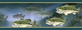 Fishing Gifts Wallpaper Border Largemouth Bass
