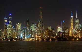 Melbourne Skyline At Night Wallpaper