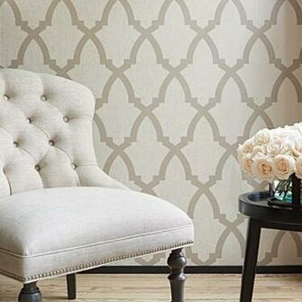 Anna French Brock Trellis Wallpaper In Black