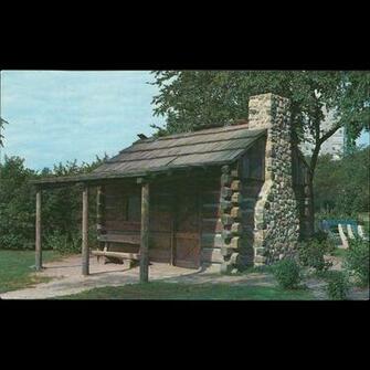 Of Solomon Juneau Log Cabin Milwaukee Wisconsin Wi Vintage Postcard